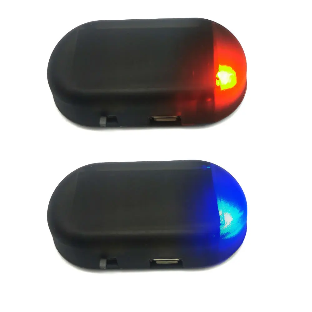 

Car Alarm LED Lights Security System Warning Light Flash Caution Fake Solar Power Simulation Anti-Theft Lamp Luz Car Accessories