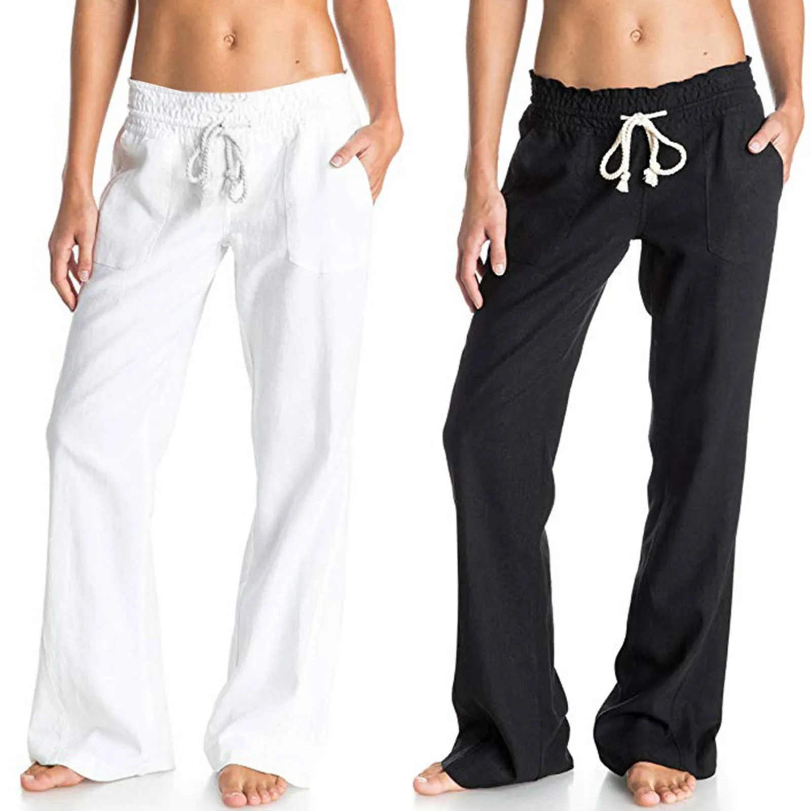 

Брюки женские свободные с завышенной талией, хлопковые однотонные шаровары, модные повседневные брюки, джоггеры, женские спортивные штаны, лето-осень 2023