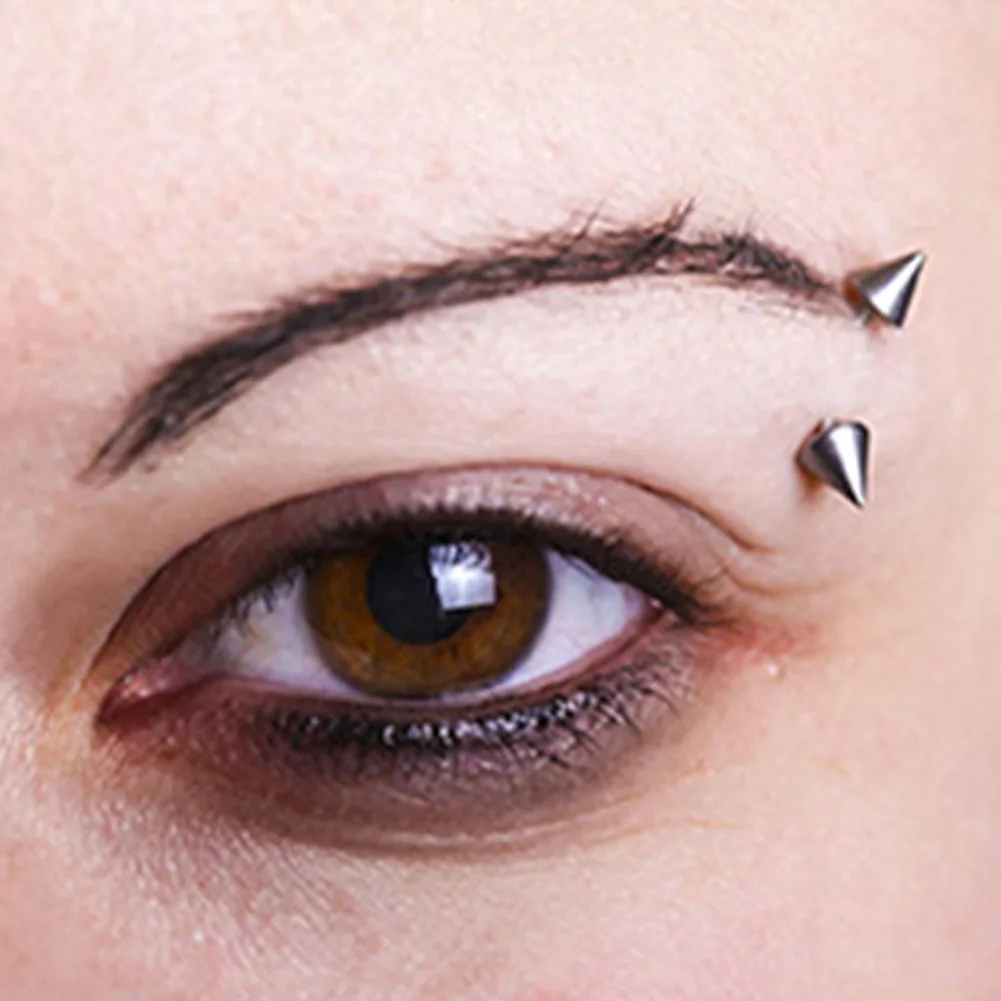 Искусственная Кожа из нержавеющей стали, Крутое женское кольцо для носа, губа, гвоздик, окуляр, приглушенный стикер, лицо, необычные украшения для тела