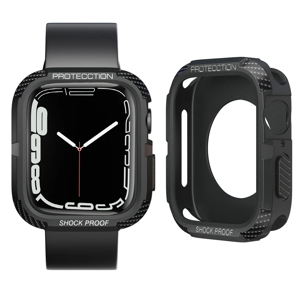 Чехол для apple watch se series 7 6 5 4 45 мм 44 41 40 защитный ударопрочный чехол iwatch 3 42 38 бампер |