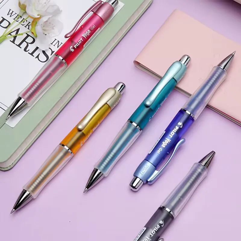 

1/5 шт. пилотная гелевая ручка серии Vega, нейтральная ручка Bl-415v, мягкая резиновая ручка против усталости, 0,7 мм, офисные канцелярские принадлежности, студенческие принадлежности