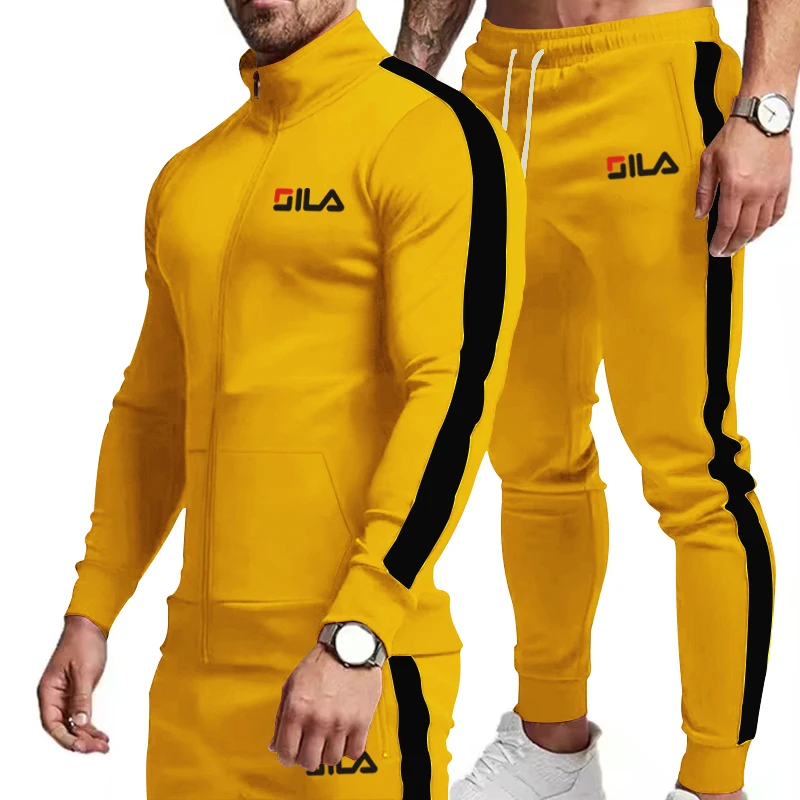 Spring and Autumn men's Clothing New men's Jogging Luxury Sweater Brand Suit men's Youth Fashion Leisure Sports Suit Zipper Spor