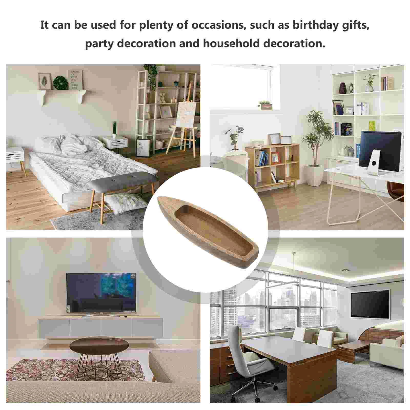 Деревянная модель лодки поделки для настольного орнамента декор в форме спальни