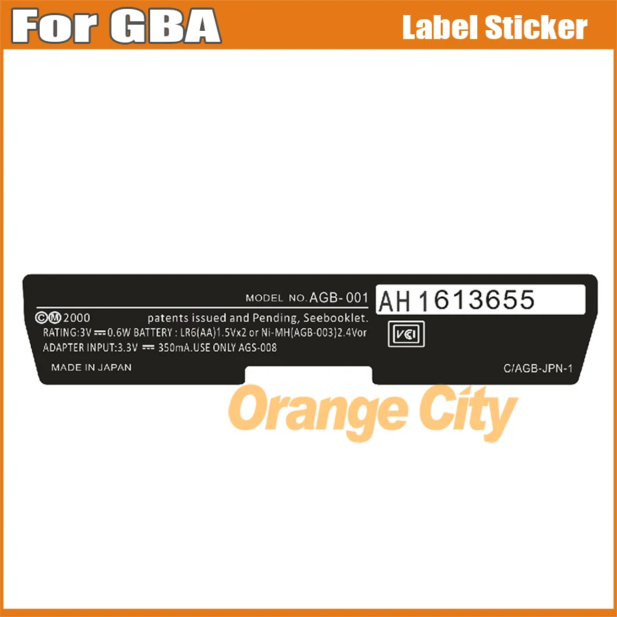 100 шт./лот для GBA Game boy Advance Label наклейка замена игровой консоли задняя бирка