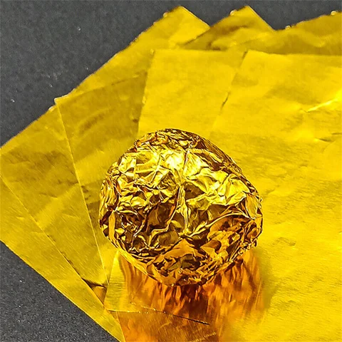 Алюминиевые обертки для конфет 100 шт., 8x8 см, разноцветные