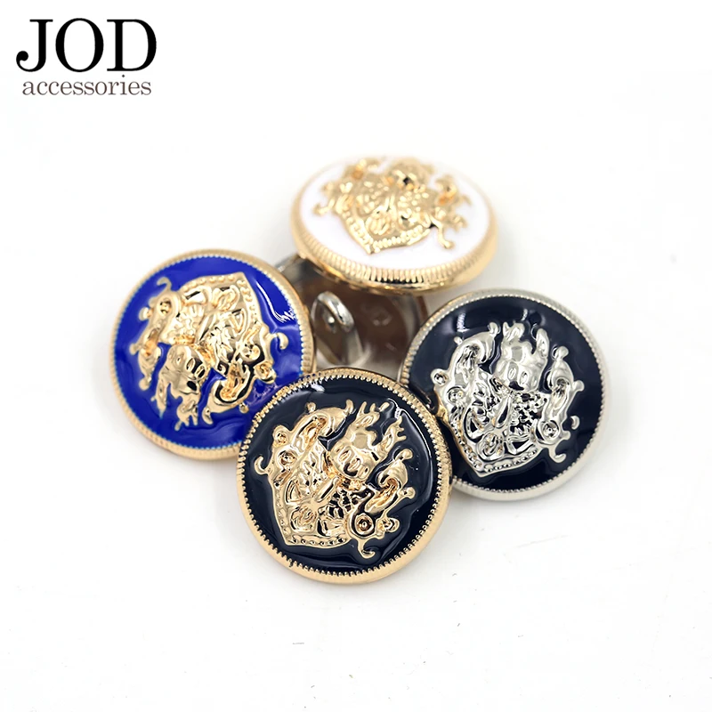 1 шт. 10-28 мм черные, синие, золотые и серебристые металлические пуговицы для одежды, джинсовая куртка, пальто, брендовая модная женская и Мужская одежда для шитья @ 30