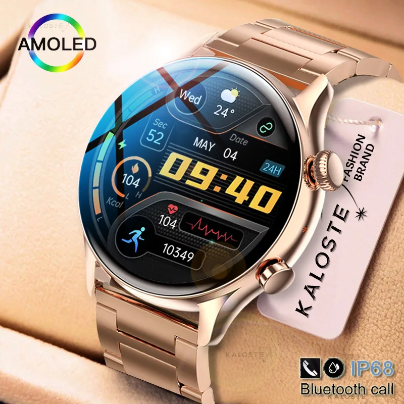2022 Смарт-часы с NFC AMOLED женские спортивные фитнес-часы функцией звонка по Bluetooth