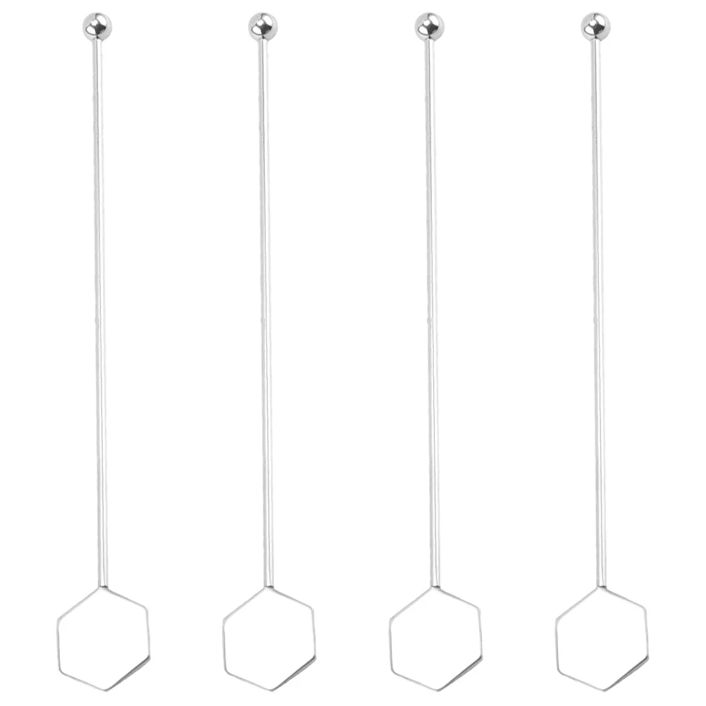 

4pcs Stirring Rods Bar Drink Swizzle Sticks Reusable Stirrer Sticks Bar Cocktail Mixing Sticks