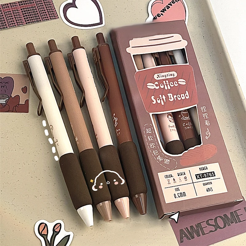 

4 шт./набор, гелевые чернила для письма, 0,5 мм