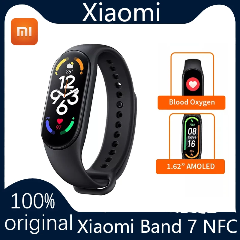

Xiaomi Mi Band 7 NFC Smart Bracelet 6 Color AMOLED Screen Miband 7 Blood Oxygen Fitness Traker Bluetooth Waterproof Smart Band