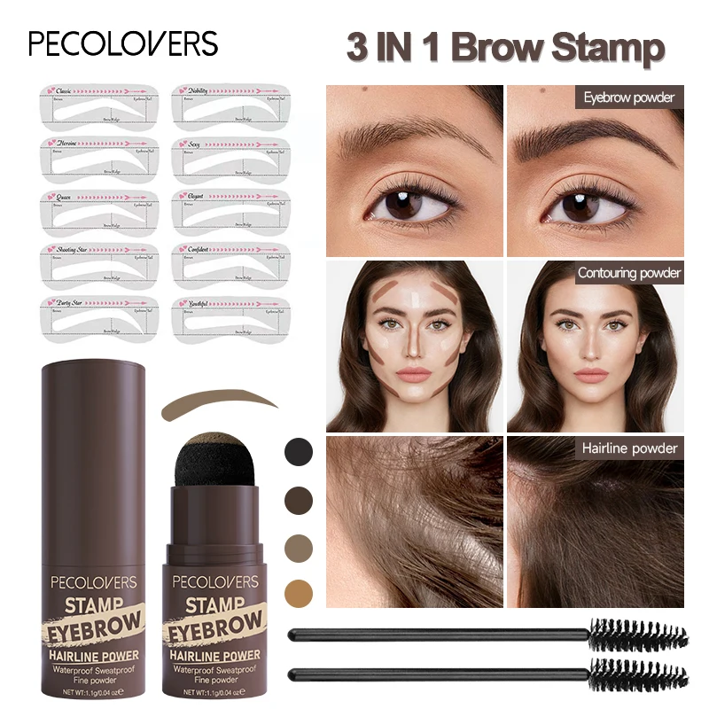 

Набор для формирования бровей в один шаг, набор ручек для бровей, женский водонепроницаемый трафарет для контуринга, ТИНТ, Искусственная ли...