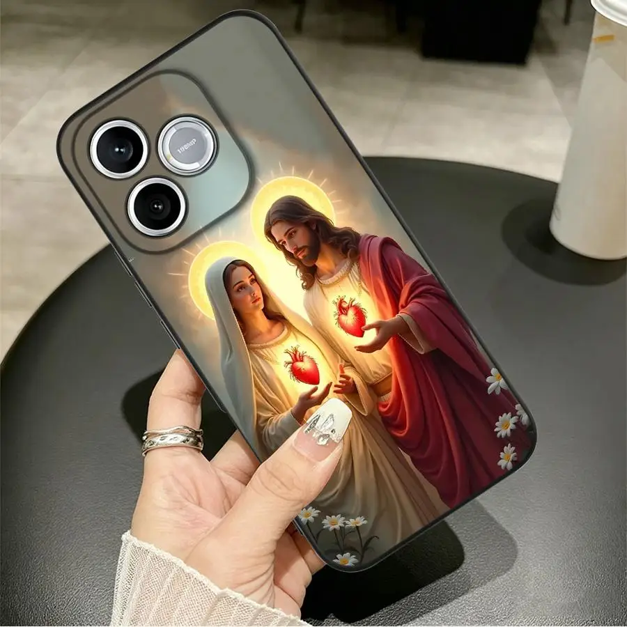 Фото Чехол для Honor 200 400 Lite X7 70 Magic5Lite X8 X6 8X X9a X5b 90, чехол для телефона с мультяшным рисунком Иисуса №5