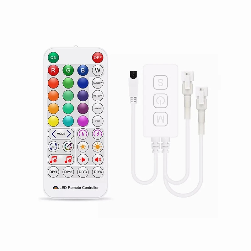 

WS2812B SP511E LED Pixel Lights Controller WiFi Voice Control Work with Alexa Google Assistand for DC5-24V Flexible Tape Light