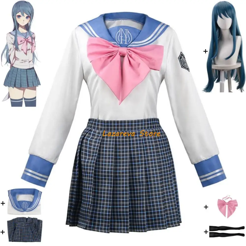 

Game Maizono Sayaka Dangan Ronpa Danganronpa: Trigger Happy Havoc Cosplay Costume Wig Anime School Jk Sailor Suit Halloween