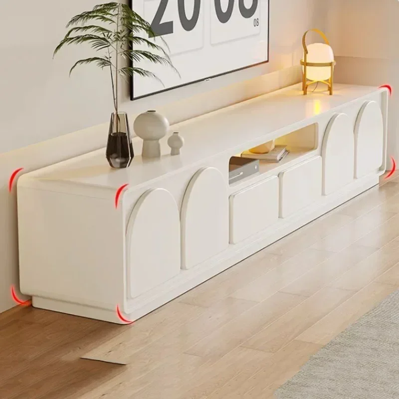 Белый шкаф для телевизора во французском стиле современный простой в маленькой