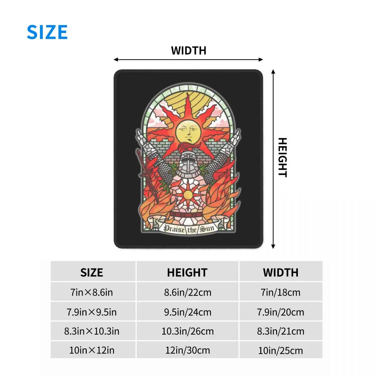 Коврик для мыши с изображением темных душ арториас из бездны солнечного света