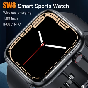 2022 new sw8 1 85 inch bluetooth call smart watch women music sports for apple watch series 7 samsung iwatch men xiaomi watch free global shipping
