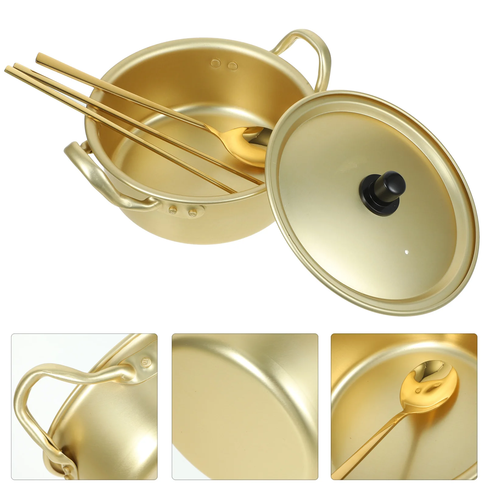 

Metal Stock Pot Non Stick Noodle Jajangmyeon Noodles Stainless Steel Serving Utensils Gold