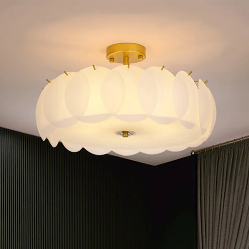 

Современная роскошная круглая стеклянная Потолочная люстра, украшение для гостиной, спальни, кабинета, светодиодное комнатное Освещение для дома