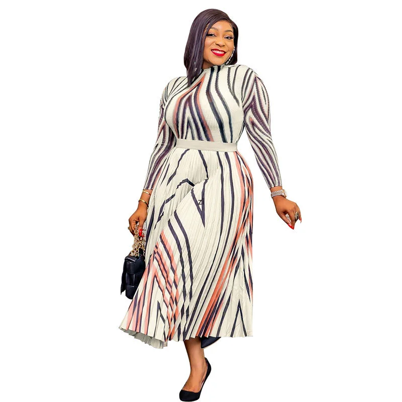 

Elegant African Print Dresses for Women 2022 New Autumn Winter Long Sleeve Evening Party Vestidos Robe Dashiki African Clothes