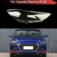 auto head lamp light case for hyundai elantra 2019 2020 car headlight lens cover lampshade glass lampcover caps headlamp shell