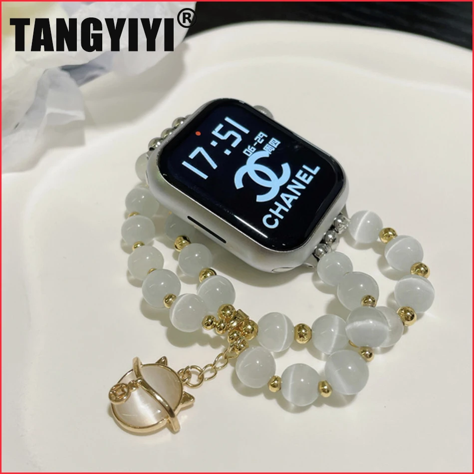 

Подвеска-браслет с опалом для Apple Watch Series 8 7 6 SE 5 4 45mm 44mm. Модная INS-браслет для IWatch Ultra 49mm 41mm 40mm 38mm