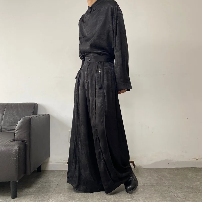 Мужская и женская парчовая жаккардовая кисточка китайская мода свободная