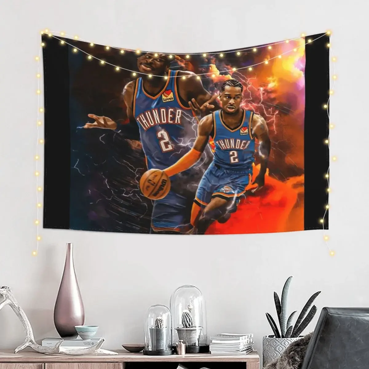 Shai Gilgeous-Alexander 2 баскетбольный гобелен украшение для гостиной украшения комнаты