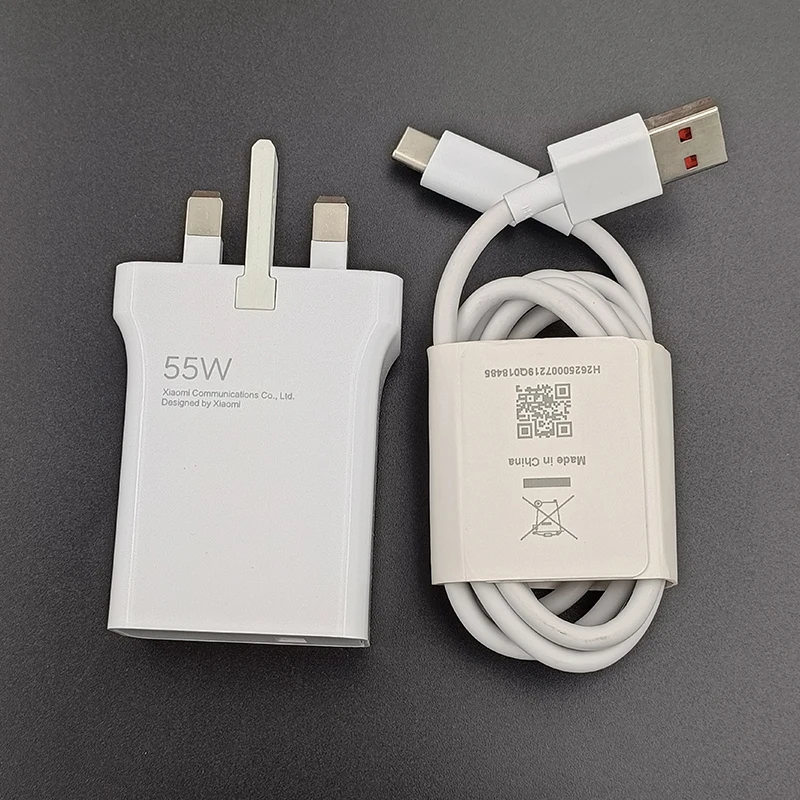 

Новинка зарядное устройство 55 Вт для Xiaomi Великобритания адаптер для быстрой зарядки 6A Usb Тип C кабель для Mi 12 11 Pro Poco X4 Redmi Note 11 10 K40 K50 Pro