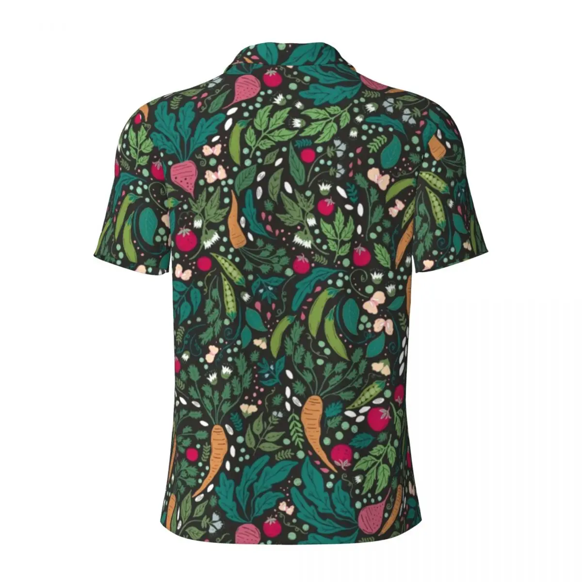 Farm To Table Polo Shirts Vegetable Print Casual Shirt Summer Y2K T-Shirts Man Short Sleeve Collar Graphic Oversized Clothing