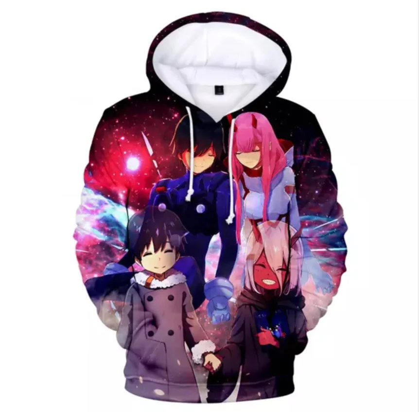 

New Anime DARLING In The FRANXX Printed 3D Hoodie Fashion Casual Hooded Sweater Men and Women Oversized Harajuku Hoodie