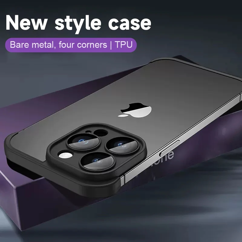 

Luxury TPU Corner Edge Pad Camera Lens Protector Soft Silicone Case For iPhone 14 13 12 Pro Max Plus New Style Shockproof Cover