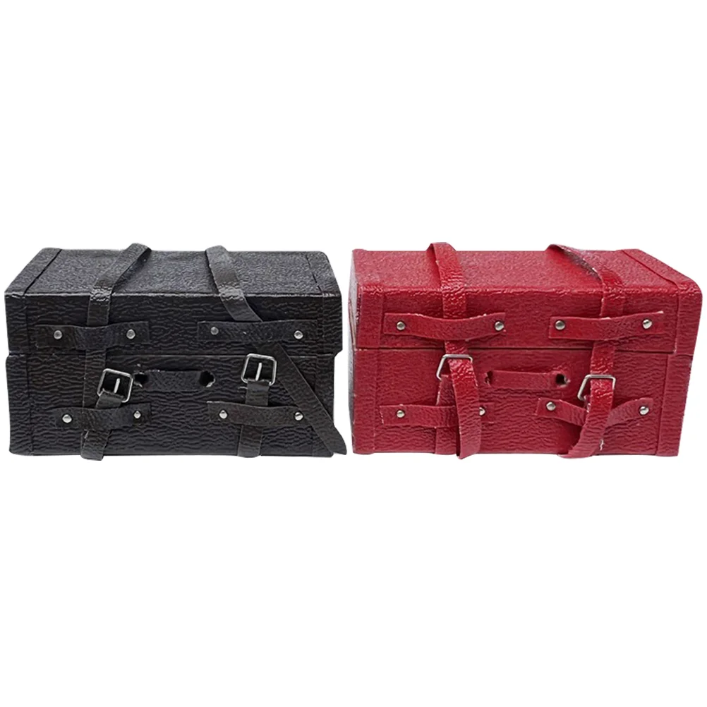 

Box House Miniature Mini Suitcase Decoration Case Dollhouse Decor Accessories Diy Party Carrying Pirate Model Theme Snacks Water