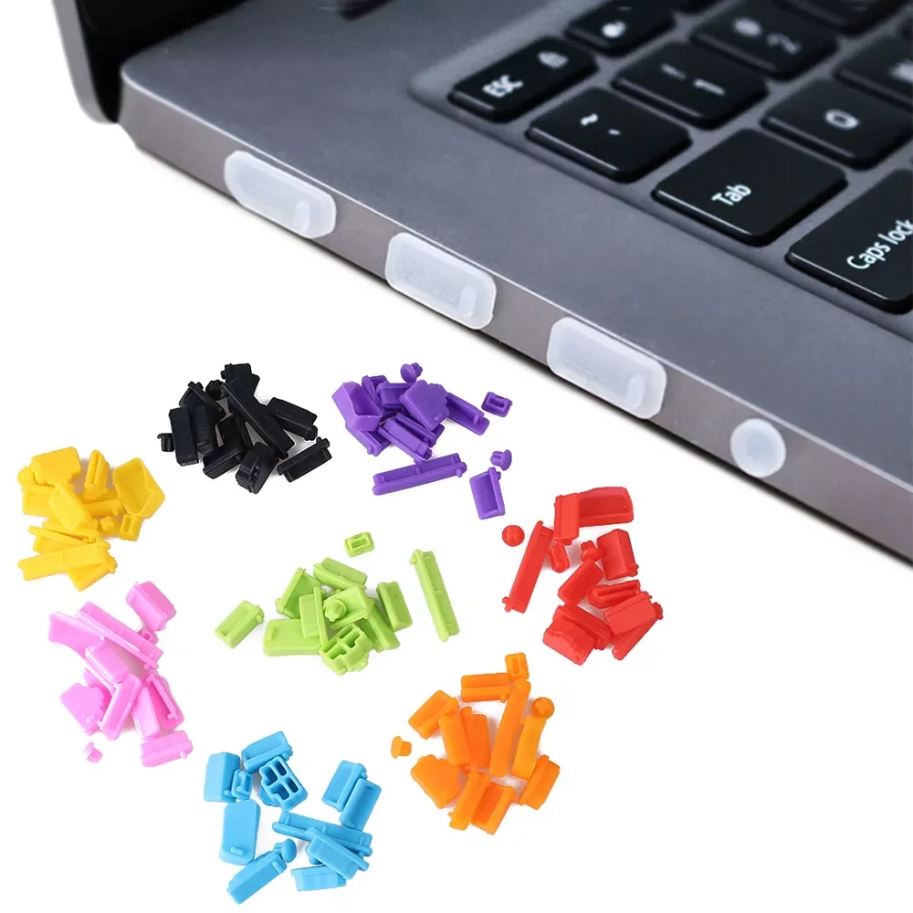 

13Pcs Universal Dustproof USB Port HDMI-compatible RJ45 Interface Cover Silicone Anti Dust Plug Stopper For Laptop PC