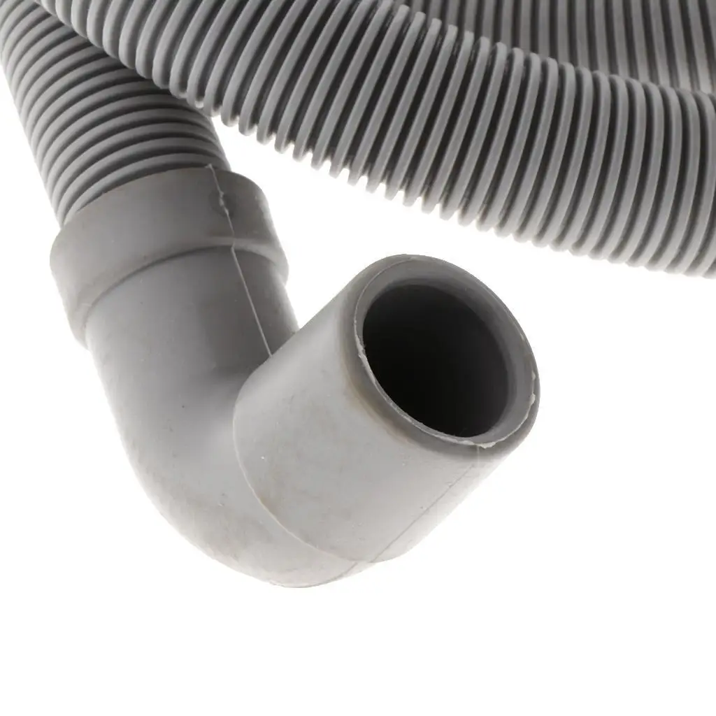 

Flexible Elbow Drain Hose Pipe With Bracket For Washer Washing Machine 3m