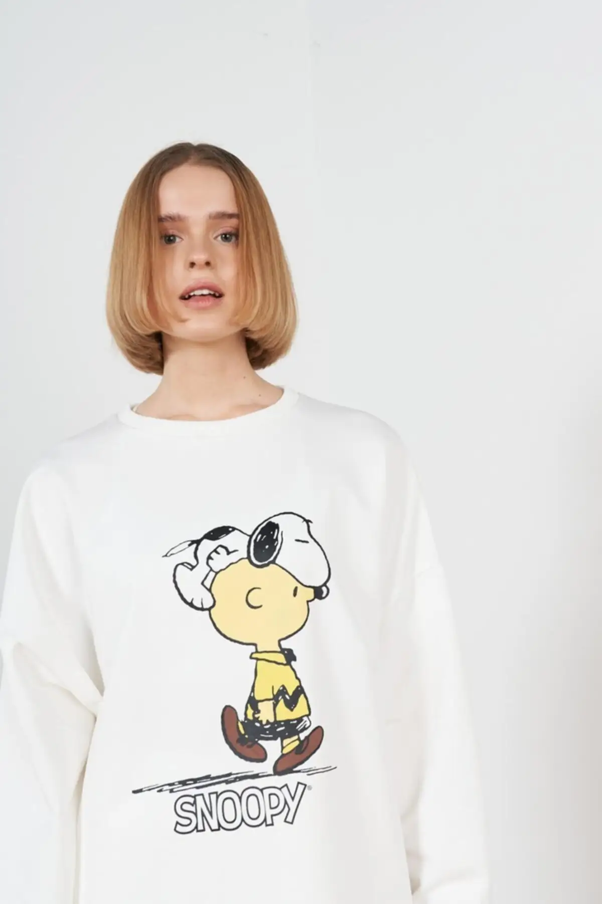 Лицензированная Толстовка Оверсайз Basicpark Snoopy | Тематическая одежда и униформа