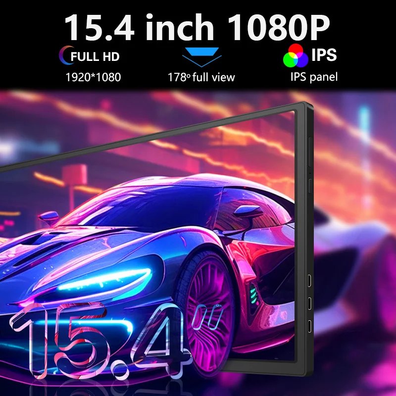 Фото Тройной монитор для ноутбука 15,6, правый экран 180 °   Поворот, Plug and Play для Windows/Mac (M1/M2/M3) Pro/Max с диагональю 15,6–17,3 дюйма — S3 №5