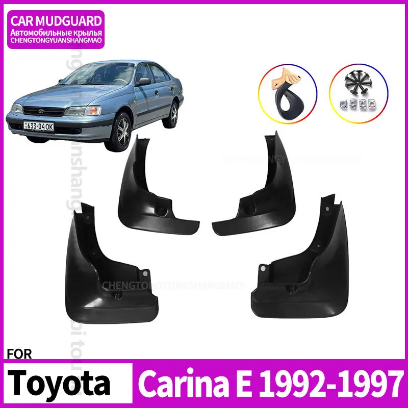 

Набор из 4 брызговиков для Toyota Carina E 1992-1997, автомобильные аксессуары для крыльев, брызговики, черный ABS