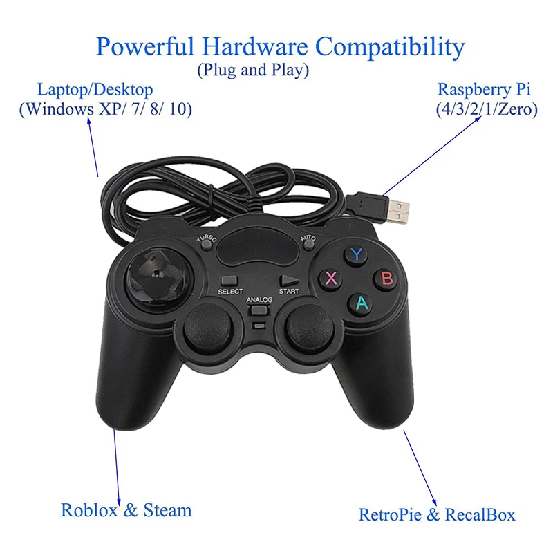 USB проводные игровые контроллеры геймпад для ПК Windows ноутбука Android ТВ-приставки PS3