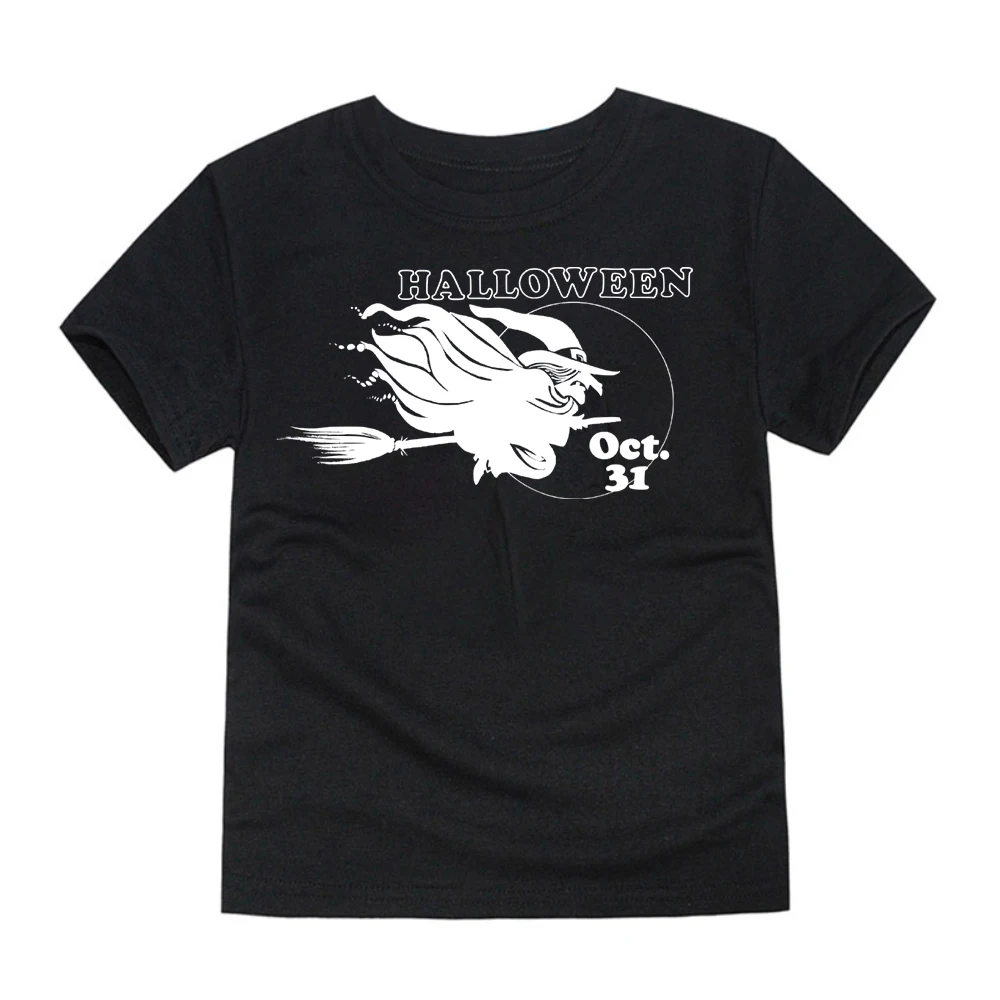 

Halloween Funny 2D Fashion Printing T-Shirts for Children Summer Round Neck Loose Short Sleeves Multicolor Outdoor Boys Girls