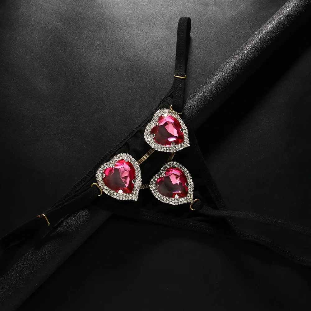 Женские Трусики-бикини Stonefans розовые стринги с сердечками для ювелирных изделий