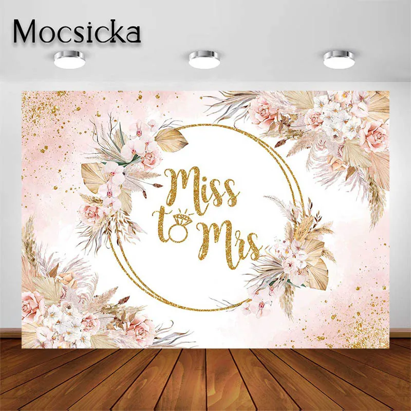 

Mocsicka свадебный фон для фотосъемки розовая роза Miss to Mrs свадебный душ вечеринка Декор для помолвки реквизит для фотостудии