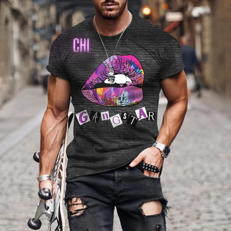 

T-shirt Oversized Horrible Ideas Comic Style Thin Loose Sweatshirt Male Clothes Fashion Casual Plus Size Short Sleeve 3D Printed