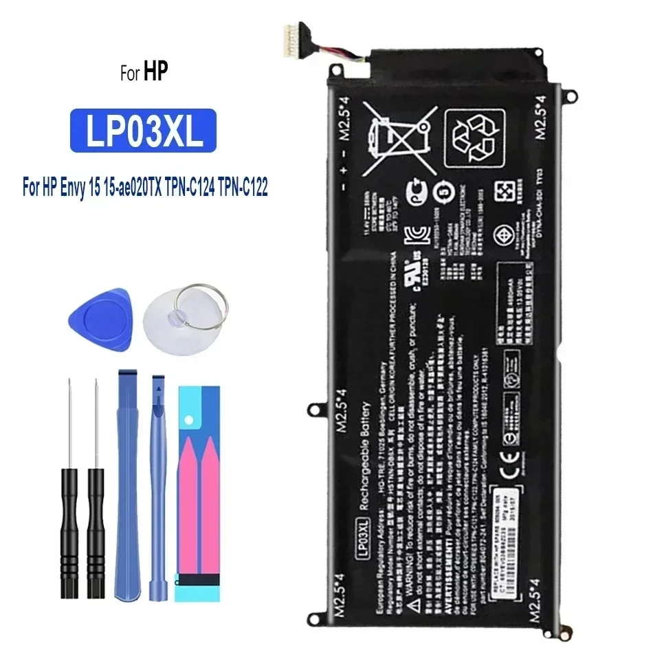 LP03XL 4680 мАч аккумулятор для HP Envy 15 15-ae020TX TPN-C124 TPN-C122 807417 -005 HSTNN-DB7C DB6C