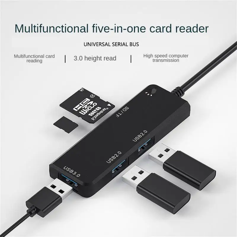 

Sd Tf Card Reader Attractive And Durable Simple And Fashionable Elements Hub High Speed Reading Five In One Card Reader Adapter