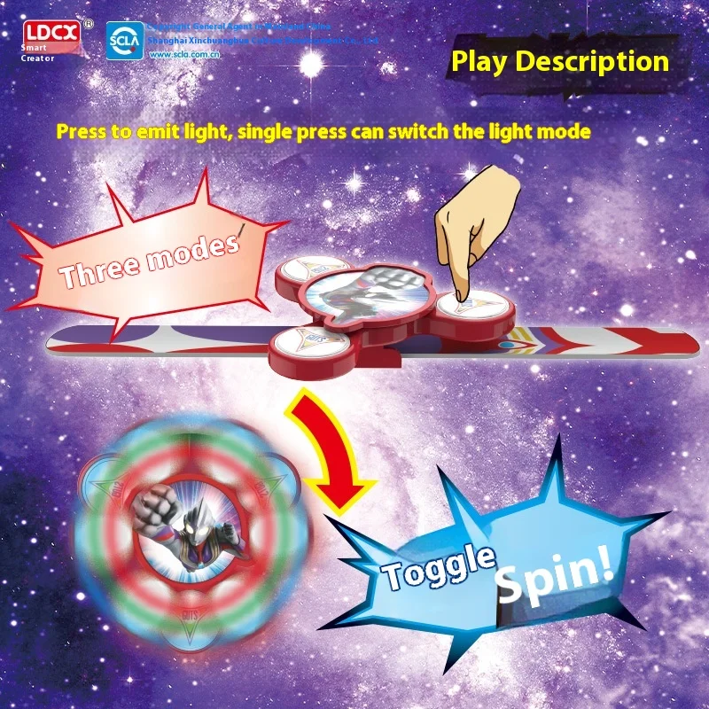 Детский Светящийся Браслет Ultraman Подлинный Аниме Круглый С Подсветкой Для