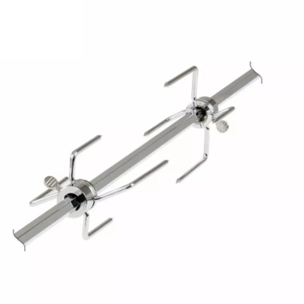 

New Portable BBQ Rotisserie Forks Stainless Steel Spit BBQ Rotisserie Forks Charcoal Chicken Grill Roast Meat BBQ Fork Tool