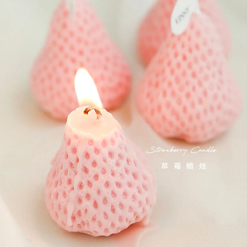 Декоративные Ароматические свечи в виде клубники ароматические из соевого воска
