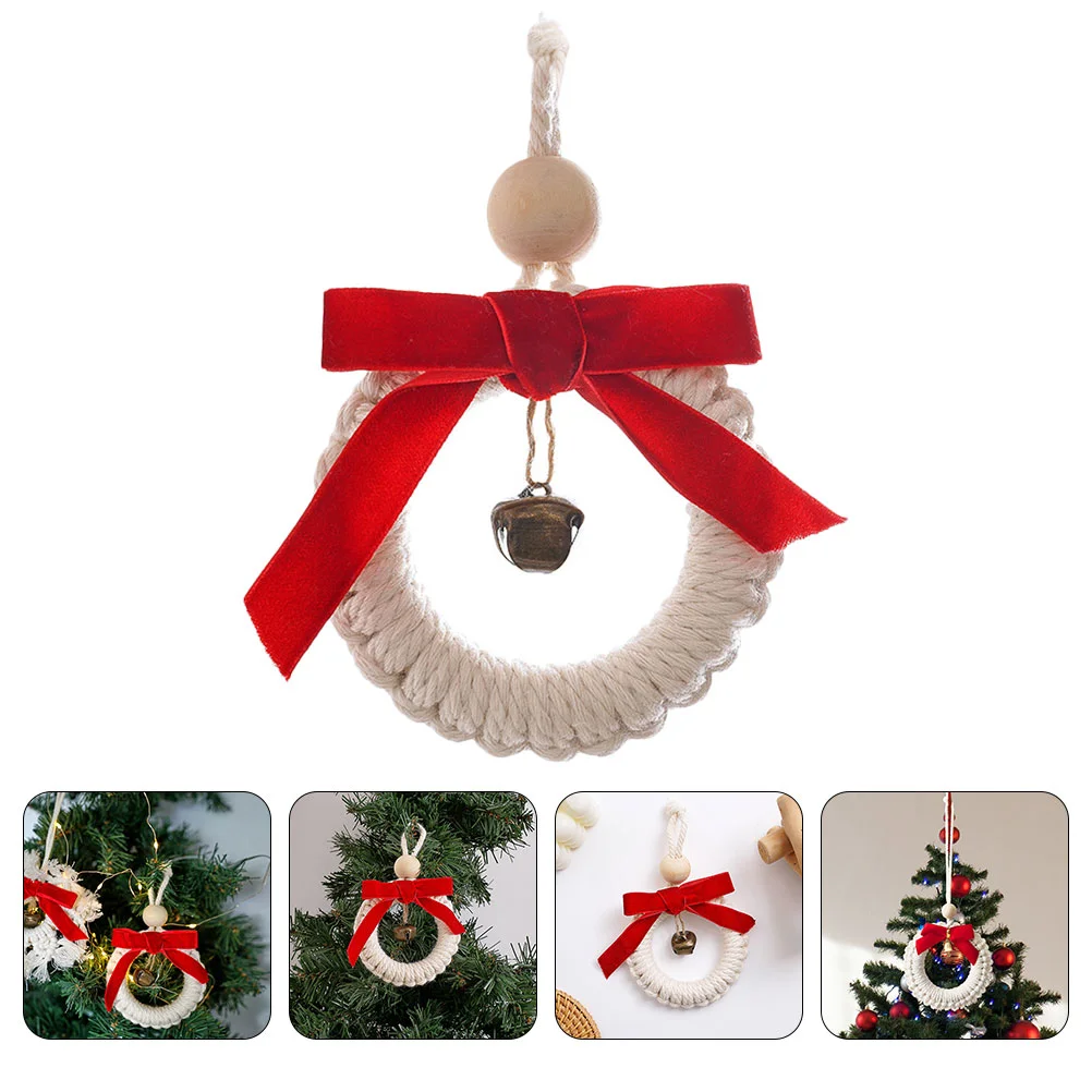 

Woven Wall Decor Wall Ornament with Bell DIY Woven Pendant Room Wall Pendant