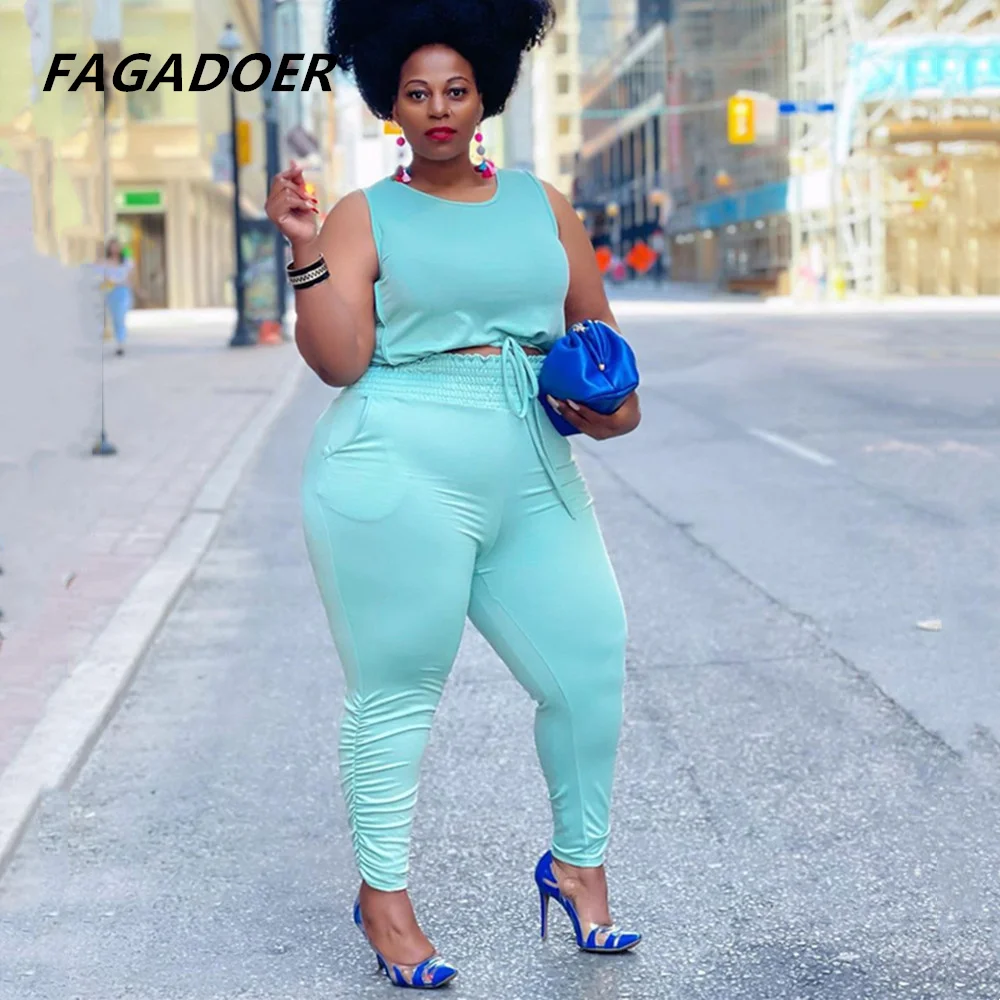 

Женский летний комплект из двух предметов, топ без рукавов с кулиской и штаны